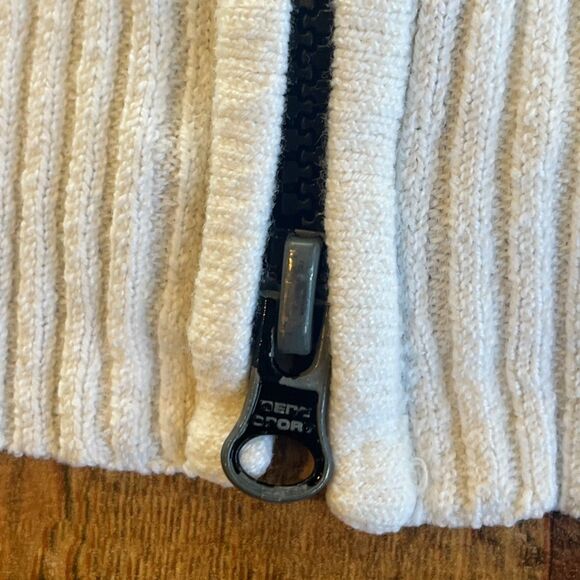 Bebe Sport Vintage Y2k Full Zip Mock Neck Sweater Pockets Spell Out Sleeve - Picture 8 of 9